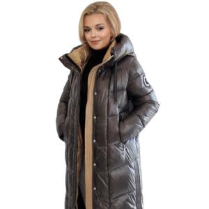 China FODARLLOY Solid Color Down Jacket Hooded Long Winter Coats Jackets For Women 2022 on sale