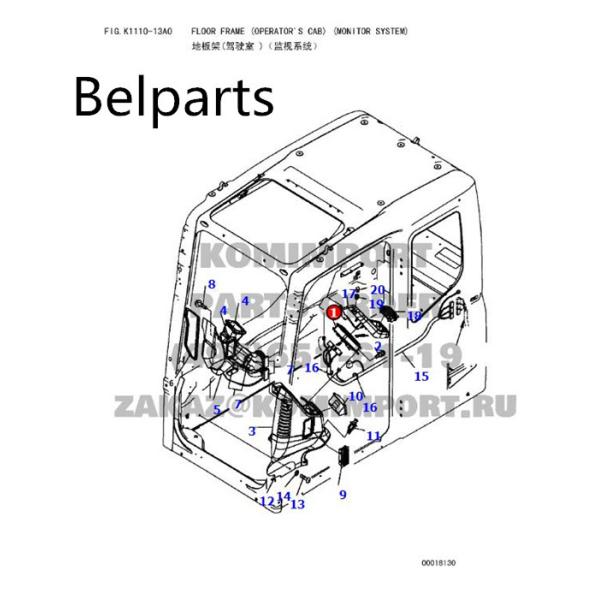 OEM Monitor Excavator Spare Parts PC200-7 PC228US-3 7835-16-5002 7835-12-3007
