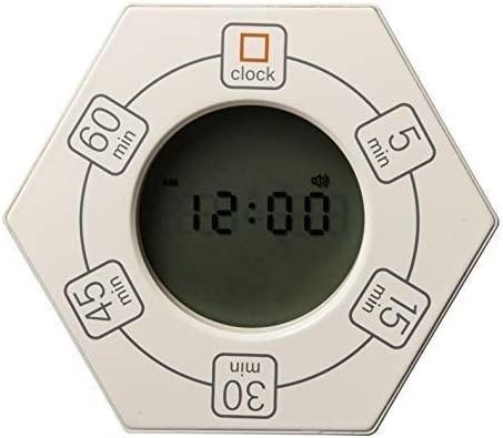 Cheap A stylish and innovative digital timer desktop Hexagonal rotating productivity timer with clock for sale