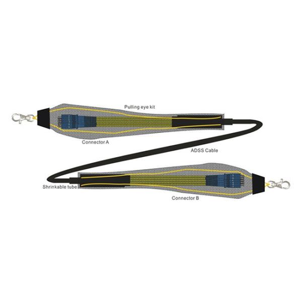 PE Pre Terminated Outdoor Fiber Optic Cable Cord 12 Core Breakout SC UPC