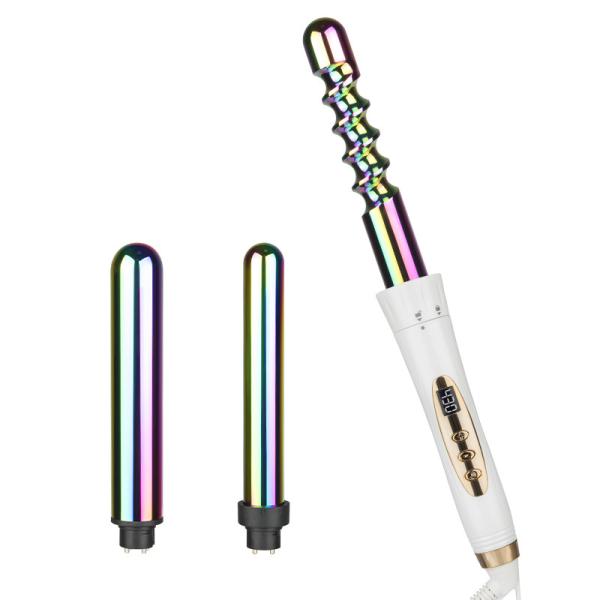 CETL Interchangeable Curling Iron Set , Ceramic 3 In One Curling Iron