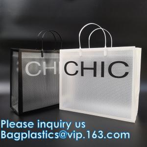 China Gift Bag, Promotional Clear Transparent PP Shopping Bag Hard Plastic Bag, Pp Tote Bag, Square Bottom on sale