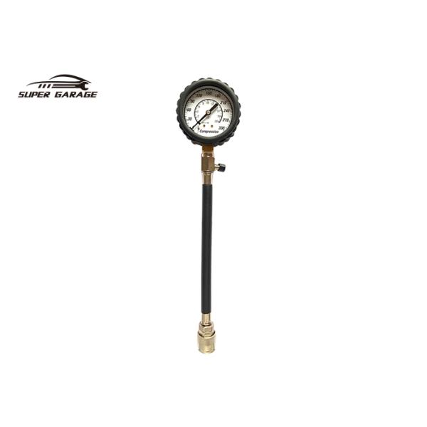 Motorcycle Engine Cylinder Compression Tester Kit Dual Scale Gauge 0-300PSi