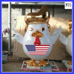 Quality outdoor garden attraction dolnald trump as decoration items statue by fiberglass wholesale