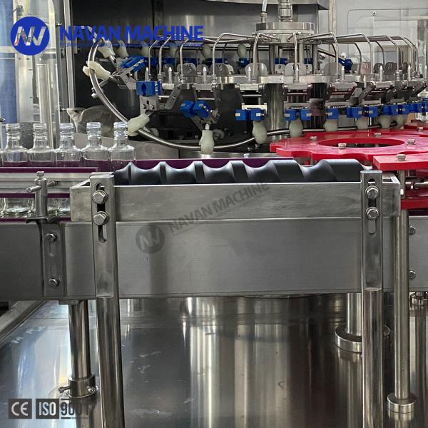 Automatic Glass Bottle Non Gas Liquid Kombucha Filling Machine With Plastic Covers