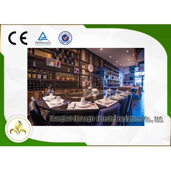 Shellfish Vegetable Flat Top Indoor Grill With Exhaustion / Purification System