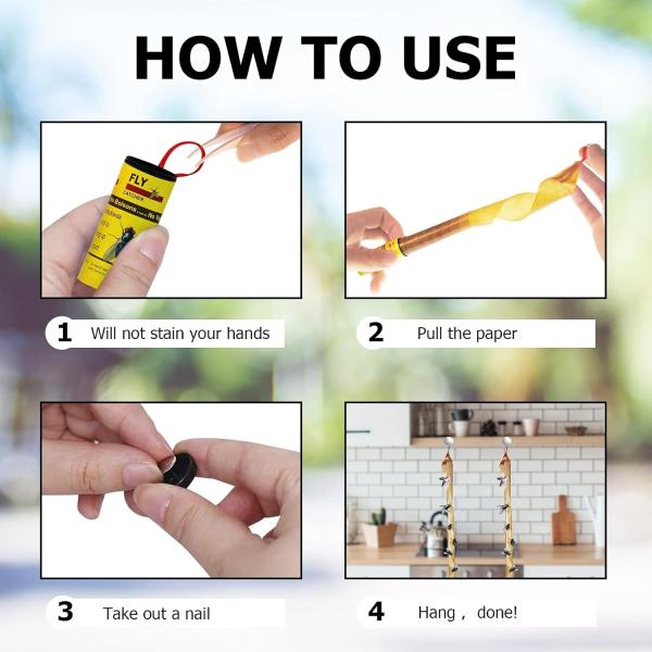 JZ Pest Control Eco Friendly Uv Fly Killer Paper Safe Adhesive Insect Pest Control Fly Traps