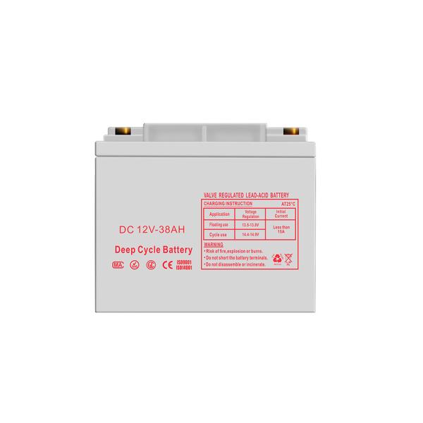 38AH 12V Deep Cycle Solar Battery , Small Deep Cycle Marine Battery