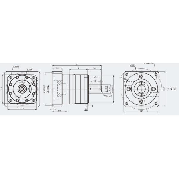 planetary gearbox 120mm