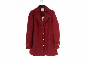 Quality Stockpapa Autumn Winter Ladies Knit Burgundy Longline Blazer wholesale