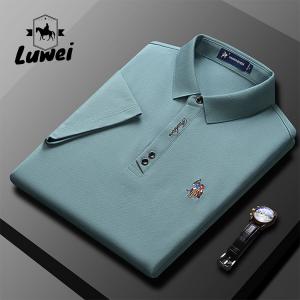 Quality Sublimated Cotton Polo T Shirts Men Knitted Sport Blank Fabric Shirts wholesale