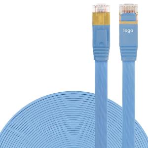 China Stable 600MHz Cat 7 Ethernet Cable Flat , BC Blue Practical Cat7 SFTP Cable on sale