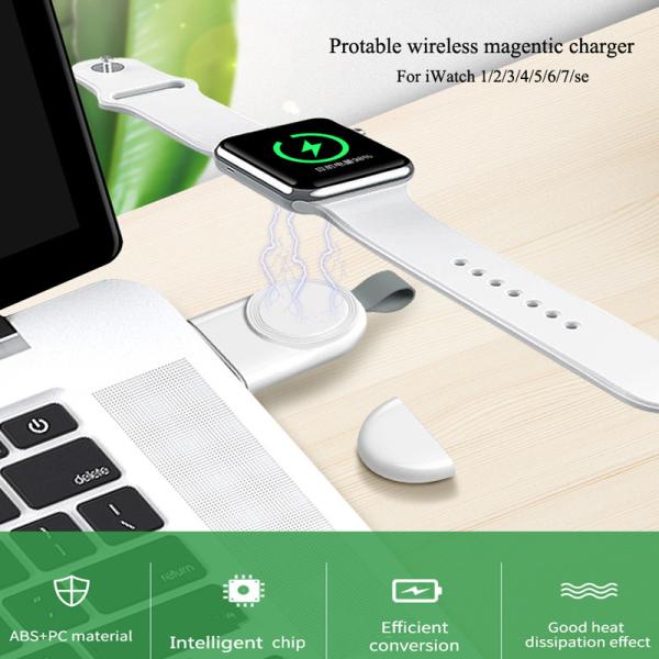 ABS PCB Cordless Magnetic Charger Anti Slip For Iwatch Series