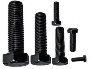 China Black Plating Carbon Steel Hex Head Bolt Full / Partial Thread Type Optional on sale