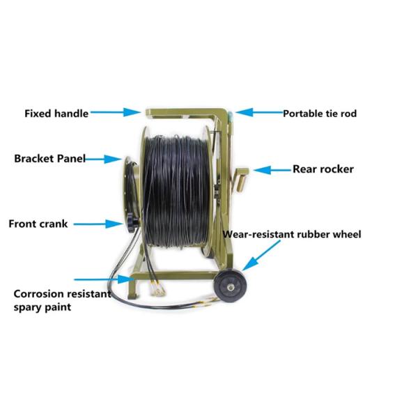 PC Plastic PCD380 Deployable Tactical Fiber Optic Cable Roller Unbreakable Empty Cable Drum Reel