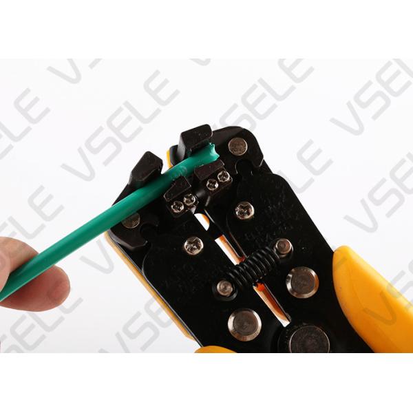 Automotive Wire Terminal Crimping Tool / Yellow Portable Wire Stripper