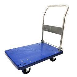 China PVC300 Folding Hand Carts Trolley Handling Flatbed Folding Cart Plastic Platform Trolly on sale