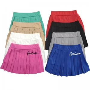 Quality High Waist Women Fashion Dress Candy Colors Sleeveless Pleated Skirt wholesale