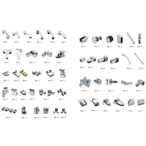 Bright Silver Rectangular Shower Enclosure 6MM Tempered Glass EN12150 For Home / Hotel