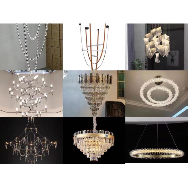 Modern decorative lamp product combination chandelier round ring lighting crystal led chandelier
