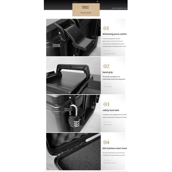 Sturdy Plastic Tool Storage Case with Lockable Design and Spacious Interior for Heavy Duty Protection