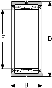 OEM Or NKS65 Solid Collar Needle Roller Bearing Without Inner Ring 65x85x28 Mm