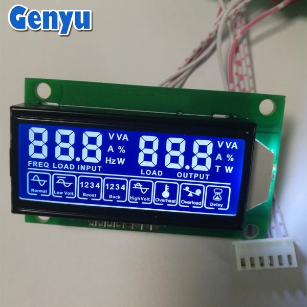 Cheap OEM LCD Seven Segment Display HTN Blue 5V LCD Screen With PCB Board for sale