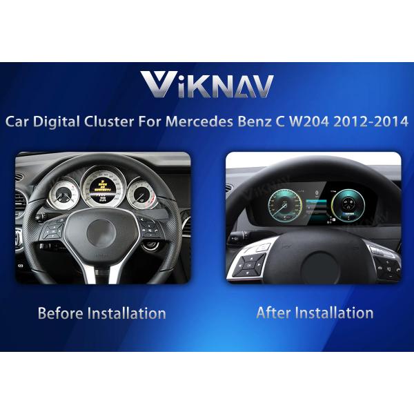 VIKNAV 12.3" Digital Speedometer for Mercedes Benz C-Class W204 2012-2014