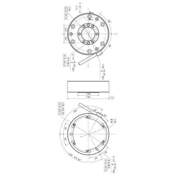 600n Six Axis Force Sensor 300n 0.1% Force Transducer Load Cell