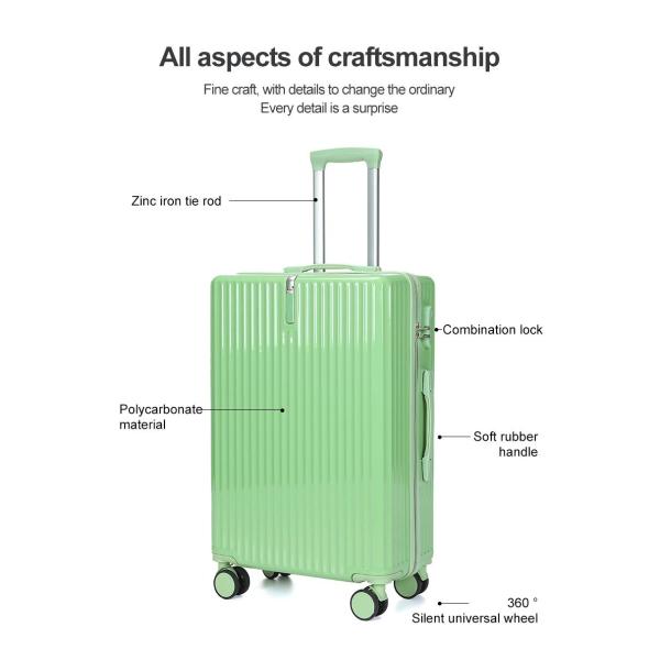 Black color ABS+PVC Multi-Function Cup Holder Suitcase 20/24/28inch Travel Suitcases in Spinner Wheeled Luggage Set 20” Carry-On Trolley Luggage Bag