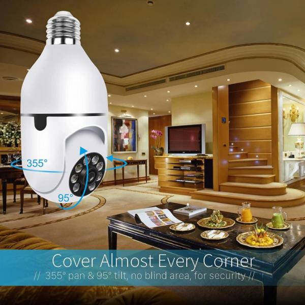 Glomarket Smart Indoor Auto Tracking Full HD Light Bulb Camera Ip Smart Wireless Indoor Camera With Light