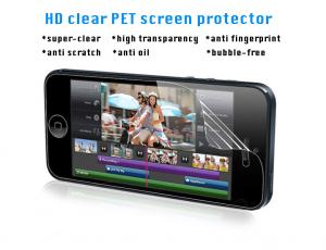 China HD clear Anti-oil Screen Protector for iPhone , 100% Bubble-free, Made of PET Material on sale