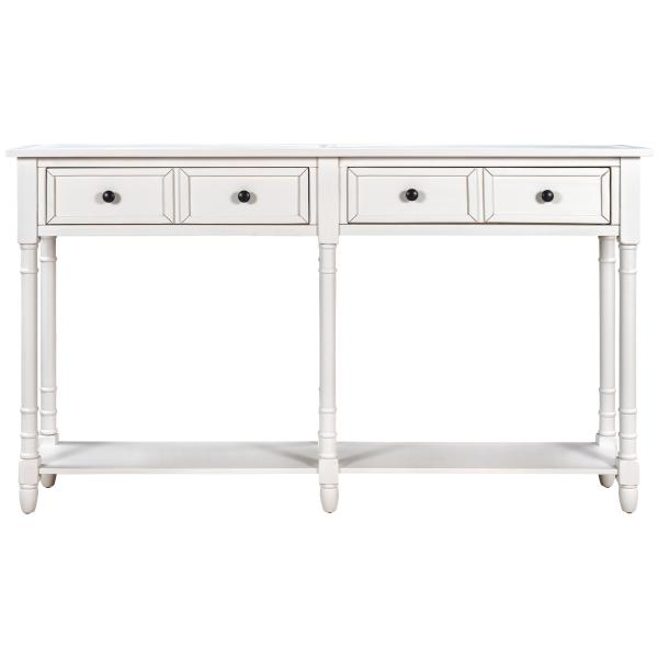 Cheap 42lbs console Home Office Computer Table With Two Storage Drawers And Bottom Shelf for sale