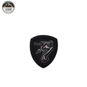 Washable Custom Made Embroidered Patches / Embroidered Number Patches Black