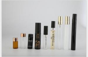 Quality Reusable Glass Vials Glass Perfume Spray Bottle For Essential Oils / Perfume Bottle Various Color wholesale
