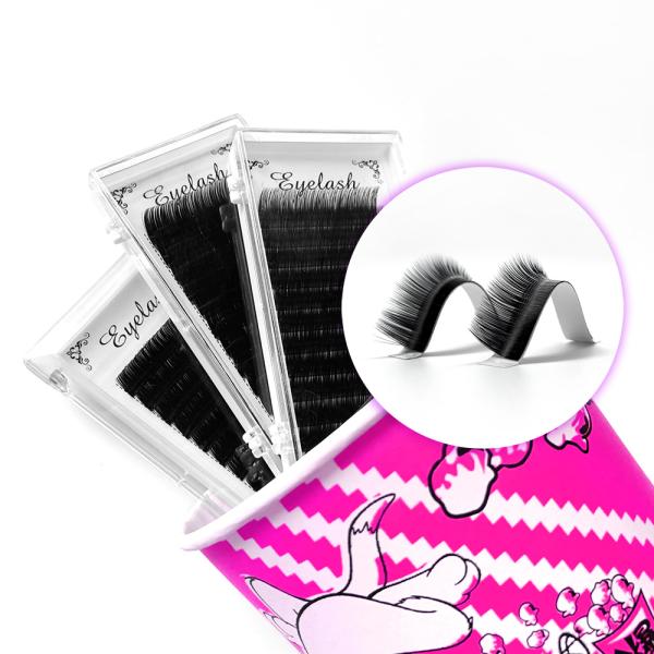 0.03 0.05 0.07 J B C D CC L Curl Russian Volume Eyelash Extensions OEM / ODM Service