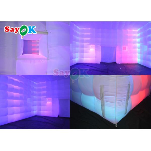 Customized Air Cube Tent Inflatable Nightclub Wedding Photo Booth With Colorful LED Light