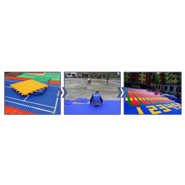 Smellless Polypropylene Interlocking Gym Floor Mats Removable