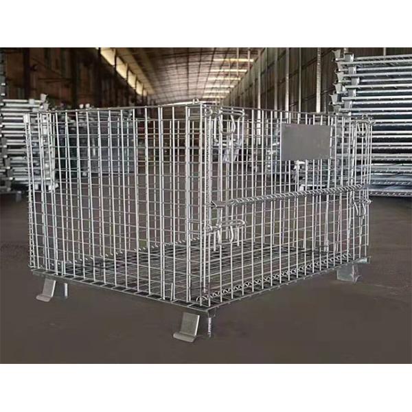 Ordinary Carbon Structural Steel 6.4mm Wire Pallet Cages Loading