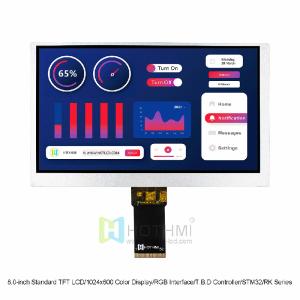 Quality 8.0-inch Standard TFT LCD/1024x600 Color Display/RGB Interface/T.B.D Controller/STM32/RK Series wholesale