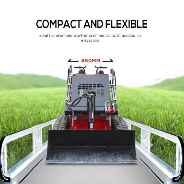 1950 x 1100 x 1300 mm Mini Skid Steer Loader with High Operating Efficiency