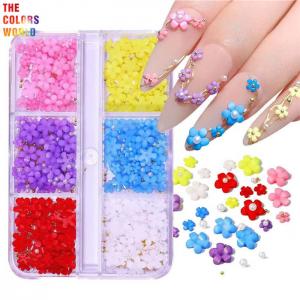Quality Acrylic Flower Nail 3D Decorations Resin Material For Pendant Jewelry Making wholesale