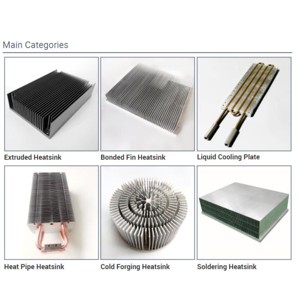 Black Powder Coated AL 6063 T5 Aluminum Heat Sink Precision Machined Parts W110mm