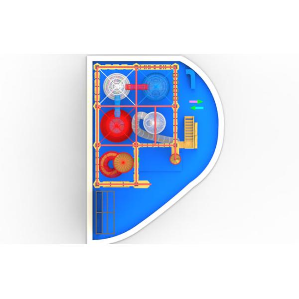 Galvanized Steel Home Park Adventure Playground Ropes / Solid Wood