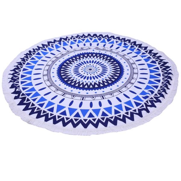Summer 150cm diameter Large Custom Printed Round Beach Towels With Tassel Microfiber beach towel round