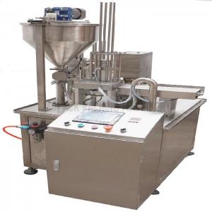 China High Accuracy Rotary Cup Filling Sealing Machine Honey Bottle Sealing Machine on sale