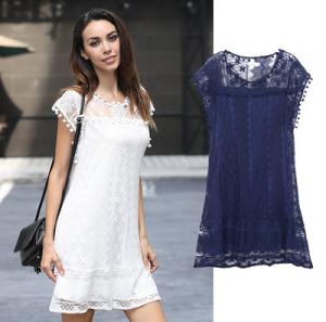 Quality factory clothing manufacturer OEM high quality lace dress for woman wholesale