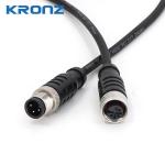M12 Connector 3 Pin A code connector with PVC Unshielded Cable Sensor Connectors