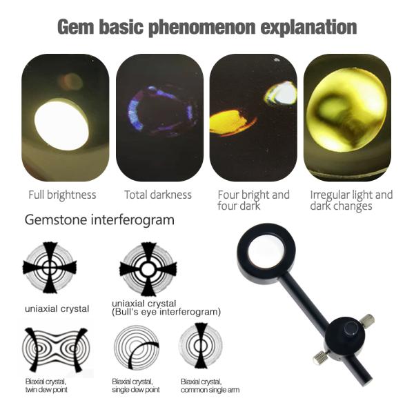 Double Convex 18mm Laboratory Gem Polariscope For Gemology School