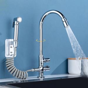 Quality Multifunctional Sink Widespread Kitchen Faucet with ‎Gooseneck Spring wholesale